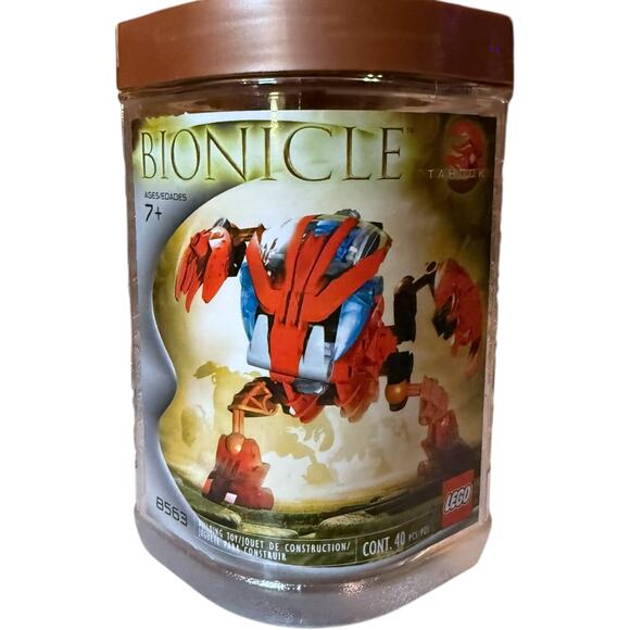 Vintage LEGO BIONICLE Tahnok Blue Red 8563 Set with Canister NO BOOKLET - Picture 11 of 12